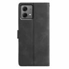 For Motorola Moto G84 Triangles Embossed Leather Phone Case(Black) - 3