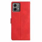 For Motorola Moto G84 Triangles Embossed Leather Phone Case(Red) - 3