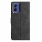 For Motorola Moto G85 Triangles Embossed Leather Phone Case(Black) - 3