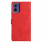 For Motorola Moto G85 Triangles Embossed Leather Phone Case(Red) - 3