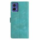 For Motorola Moto G85 Triangles Embossed Leather Phone Case(Green) - 3