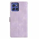 For Motorola Moto G Stylus 5G 2025 Triangles Embossed Leather Phone Case(Purple) - 3