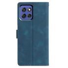 For Motorola Moto G Stylus 5G 2025 Triangles Embossed Leather Phone Case(Blue) - 3