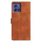 For Motorola Moto G Stylus 5G 2025 Triangles Embossed Leather Phone Case(Brown) - 3