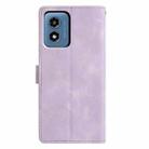 For Motorola Moto G Play 2024 Triangles Embossed Leather Phone Case(Purple) - 3