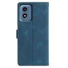 For Motorola Moto G Play 2024 Triangles Embossed Leather Phone Case(Blue) - 3