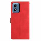 For Motorola Moto G Play 2024 Triangles Embossed Leather Phone Case(Red) - 3