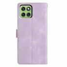 For Motorola Edge 60 Triangles Embossed Leather Phone Case(Purple) - 3