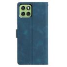 For Motorola Edge 60 Triangles Embossed Leather Phone Case(Blue) - 3