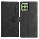 For Motorola Edge 60 Triangles Embossed Leather Phone Case(Black) - 1