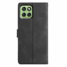 For Motorola Edge 60 Triangles Embossed Leather Phone Case(Black) - 3