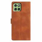 For Motorola Edge 60 Triangles Embossed Leather Phone Case(Brown) - 3