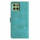 For Motorola Edge 60 Triangles Embossed Leather Phone Case(Green) - 3