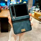 For Huawei Pura X Crazy Horse Texture Three-stage Leather Phone Case(Blue) - 2