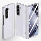 For Samsung Galaxy Z Fold6 5G Integrated Spring Axis Skin Feel Phone Case(Silver) - 1
