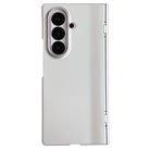 For Samsung Galaxy Z Fold7 5G Integrated Spring Axis Skin Feel Phone Case(Silver) - 1