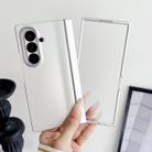 For Samsung Galaxy Z Fold7 5G Integrated Spring Axis Skin Feel Phone Case(Silver) - 2