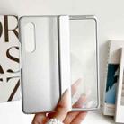 For Samsung Galaxy Z Fold3 5G Integrated Spring Axis Skin Feel Phone Case(Silver) - 2