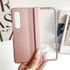 For Samsung Galaxy Z Fold3 5G Integrated Spring Axis Skin Feel Phone Case(Rose Gold) - 2