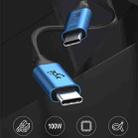 YCE-V292B 100W Type-C to Type-C with E-marker Full Function Data Cable, Length: 1.8m(Blue) - 2