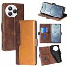 For Xiaomi Civi 5 Pro 5G Contrast Color Side Buckle Leather Phone Case(Dark Brown + Gold) - 1
