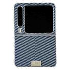 For Huawei Pura X Kevlar Carbon Fiber Ultra-thin Nameplate Shockproof Phone Case(Blue) - 1