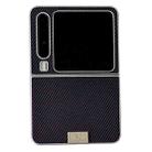 For Huawei Pura X Kevlar Carbon Fiber Ultra-thin Nameplate Shockproof Phone Case(Purple) - 1
