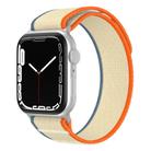 For Apple Watch 46mm / 49mm / 45mm / 44mm xDfind Dual-Section Loop Nylon Watch Band(Orange Beige) - 1