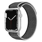 For Apple Watch 42mm / 41mm / 40mm / 38mm xDfind Dual-Section Loop Nylon Watch Band(Black Grey) - 1