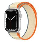 For Apple Watch 42mm / 41mm / 40mm / 38mm xDfind Dual-Section Loop Nylon Watch Band(Orange Beige) - 1