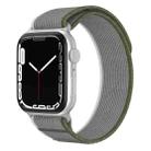 For Apple Watch 42mm / 41mm / 40mm / 38mm xDfind Dual-Section Loop Nylon Watch Band(Green Grey) - 1