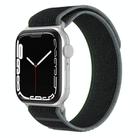 For Apple Watch 42mm / 41mm / 40mm / 38mm xDfind Dual-Section Loop Nylon Watch Band(Black Blue) - 1