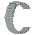 20mm xDfind Ocean Style Silicone Solid Color Watch Band(Grey) - 2