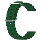 20mm xDfind Ocean Style Silicone Solid Color Watch Band(Army Green) - 2