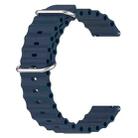 20mm xDfind Ocean Style Silicone Solid Color Watch Band(Dark Blue) - 2