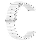 22mm xDfind Ocean Style Silicone Solid Color Watch Band(White) - 2