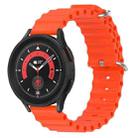 22mm xDfind Ocean Style Silicone Solid Color Watch Band(Orange) - 1