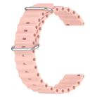 22mm xDfind Ocean Style Silicone Solid Color Watch Band(Pink) - 2