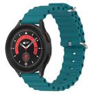 22mm xDfind Ocean Style Silicone Solid Color Watch Band(Green) - 1