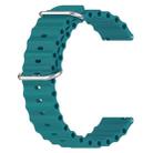22mm xDfind Ocean Style Silicone Solid Color Watch Band(Green) - 2