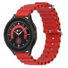 22mm xDfind Ocean Style Silicone Solid Color Watch Band(Red) - 1
