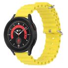 22mm xDfind Ocean Style Silicone Solid Color Watch Band(Yellow) - 1