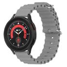 22mm xDfind Ocean Style Silicone Solid Color Watch Band(Grey) - 1