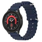 22mm xDfind Ocean Style Silicone Solid Color Watch Band(Dark Blue) - 1