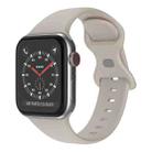 For Apple Watch 42mm / 41mm / 40mm / 38mm xDfind Butterfly Buckle Silicone Watch Band(Rock Grey) - 1