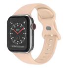For Apple Watch 42mm / 41mm / 40mm / 38mm xDfind Butterfly Buckle Silicone Watch Band(Pink Sand) - 1