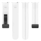 20mm xDfind  Flat Head Groove Folding Black Buckle Silicone Watch Band(White) - 3