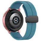 20mm xDfind  Flat Head Groove Folding Black Buckle Silicone Watch Band(Blue) - 2