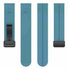 20mm xDfind  Flat Head Groove Folding Black Buckle Silicone Watch Band(Blue) - 3