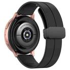 20mm xDfind  Flat Head Groove Folding Black Buckle Silicone Watch Band(Black) - 2